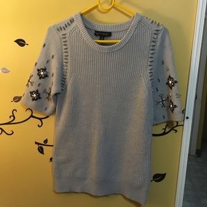 Banana Republic embellished short sleeves sweater
